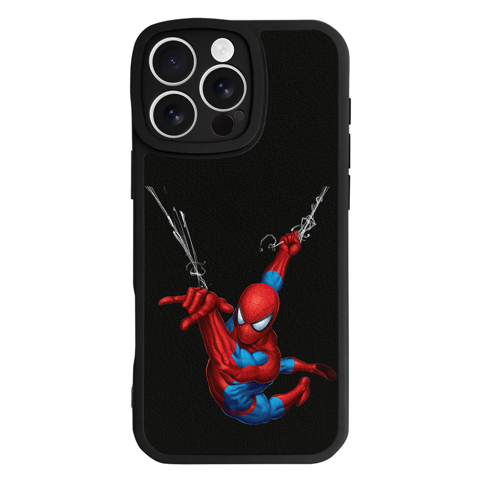 Spider Man スパイダーマン 【iPhone 16シリーズ対応】シリコンスマホケース（レザー調） 材質：シリコン